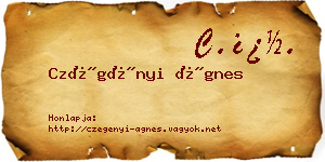 Czégényi Ágnes névjegykártya