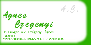 agnes czegenyi business card